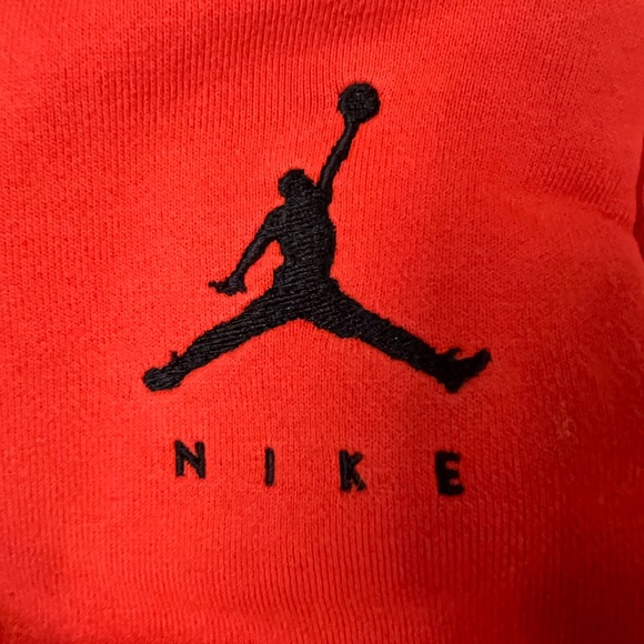 Rare Vintage 90s Air Jordan Vintage Sweatpants Joggers NBA World Champs Orange - Picture 11 of 11